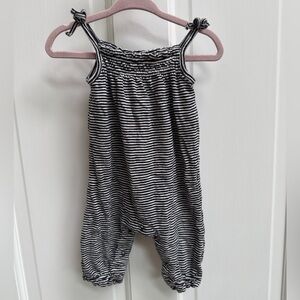 Baby GAP 0-3M Girls Black and White Stripe Camisole Sleeveless Jumpsuit